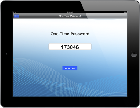 ipad one time password